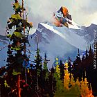Michael O'Toole Between Sky and Mountain, Yoho National Park painting